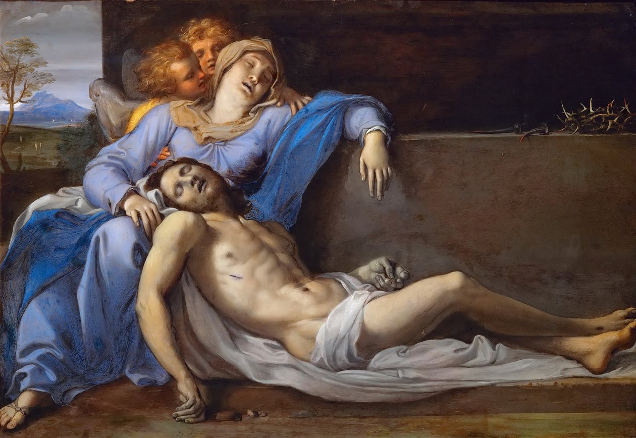 2人の天使とピエタ | Annibale Carracci